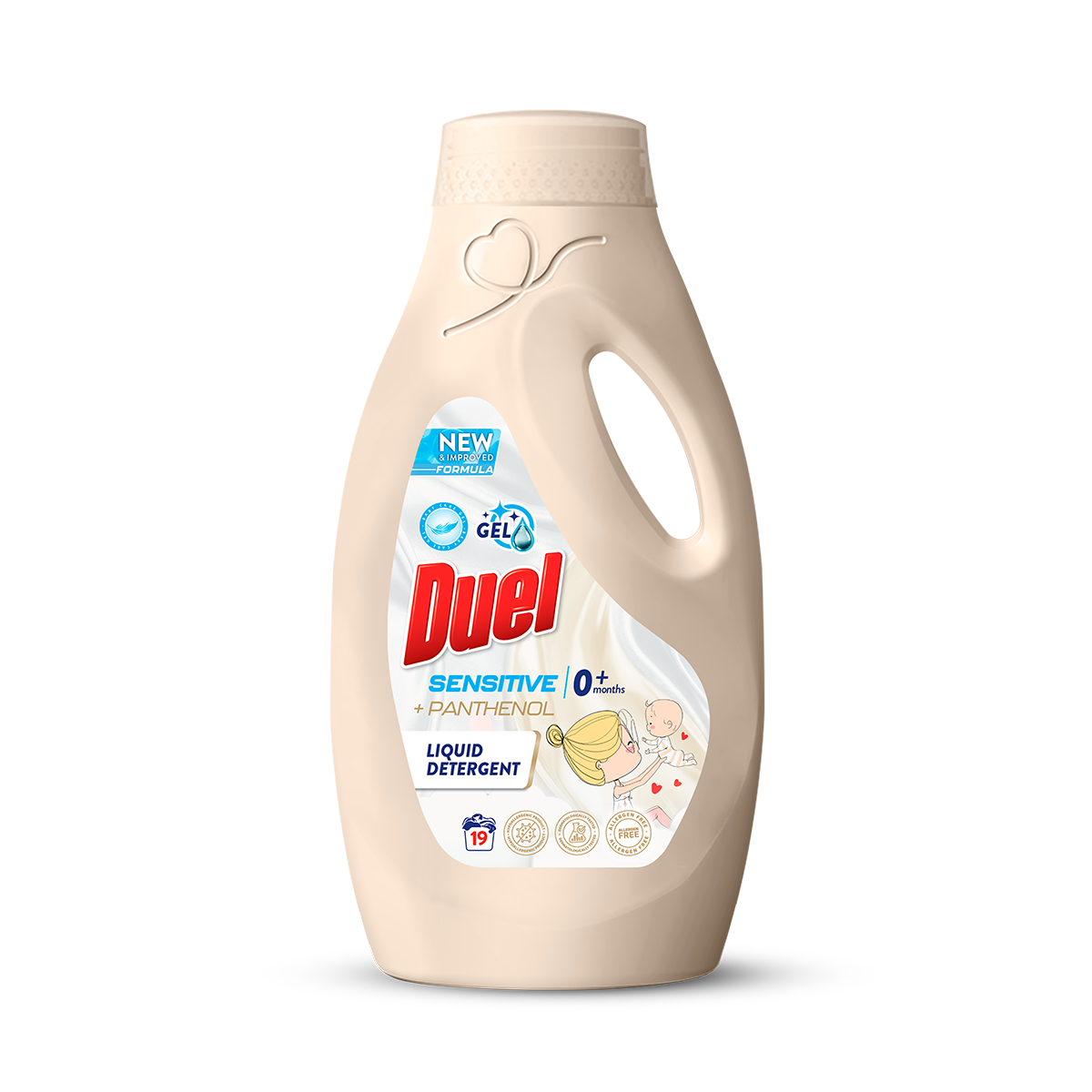 Tekoči detergent Duel Sensitive 855 ml – 19 pranj