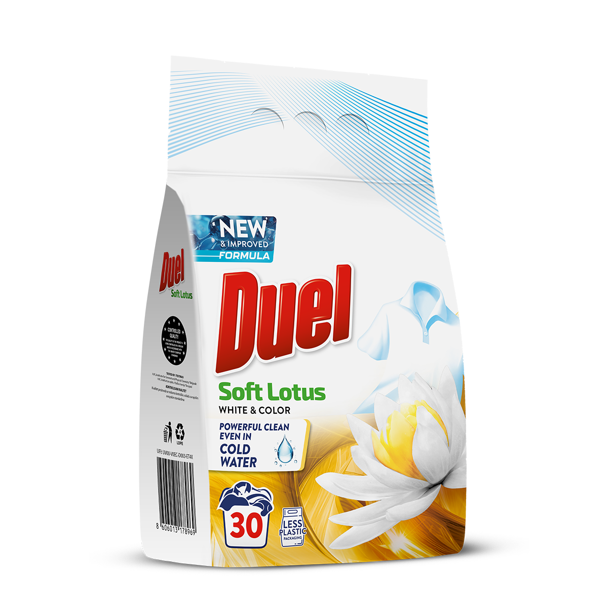 Pralni prašek Duel Soft Lotus – 30 pranj, 2,7 kg