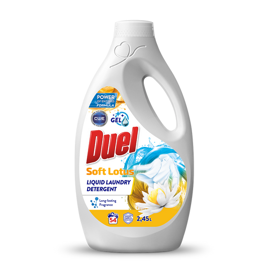 Tekoči detergent Duel Soft Lotus 2,45 l – 54 pranj
