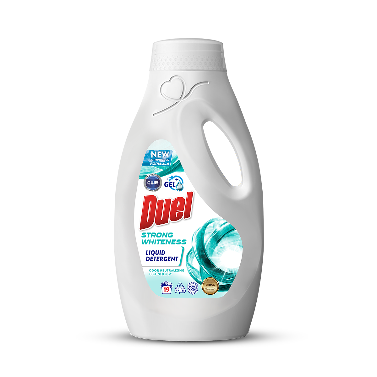 Tekoči detergent Duel Strong Whiteness za belo perilo 855 ml – 19 pranj